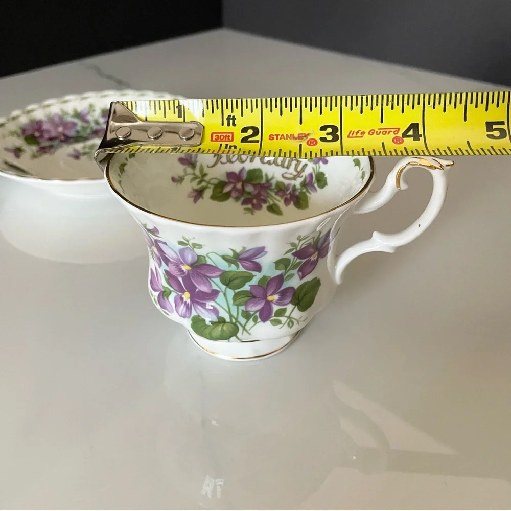 February Violets Cup & Saucer by Royal Albert